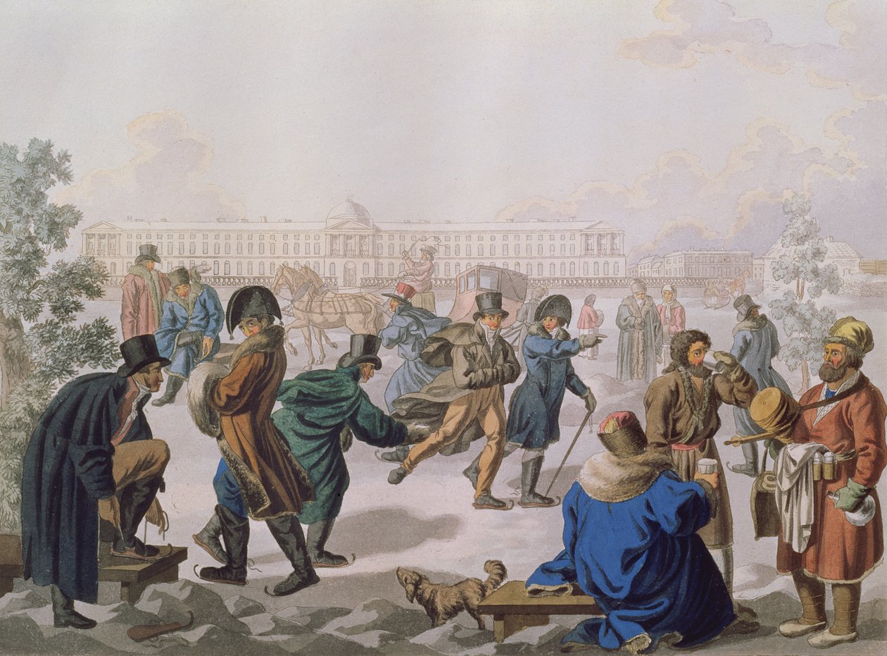 Patinando no Neva de Akim Egorovich Karneev
