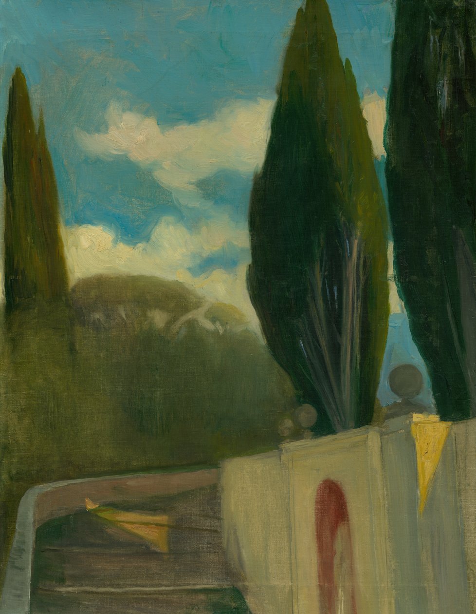 Campo, c.1890-98 (óleo sobre tela) de Akos Aranyossy