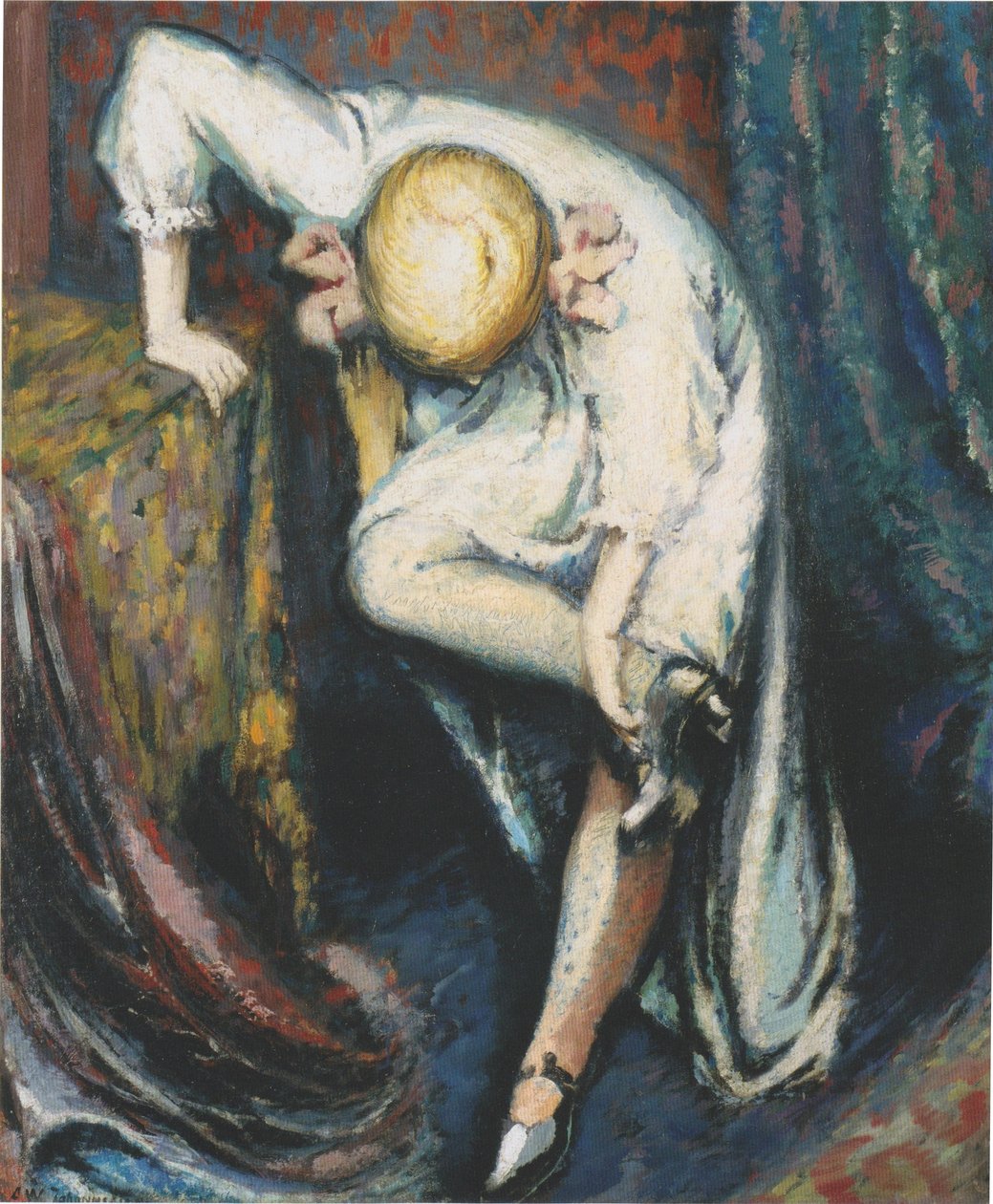 Menina, pôr, dela, sapatos de Aksel Waldemar Johannessen
