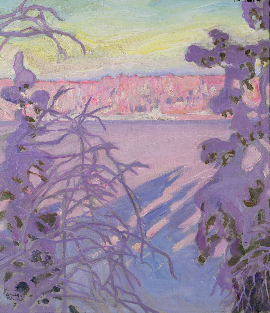Uma paisagem de inverno, 1917 de Akseli Valdemar Gallen Kallela