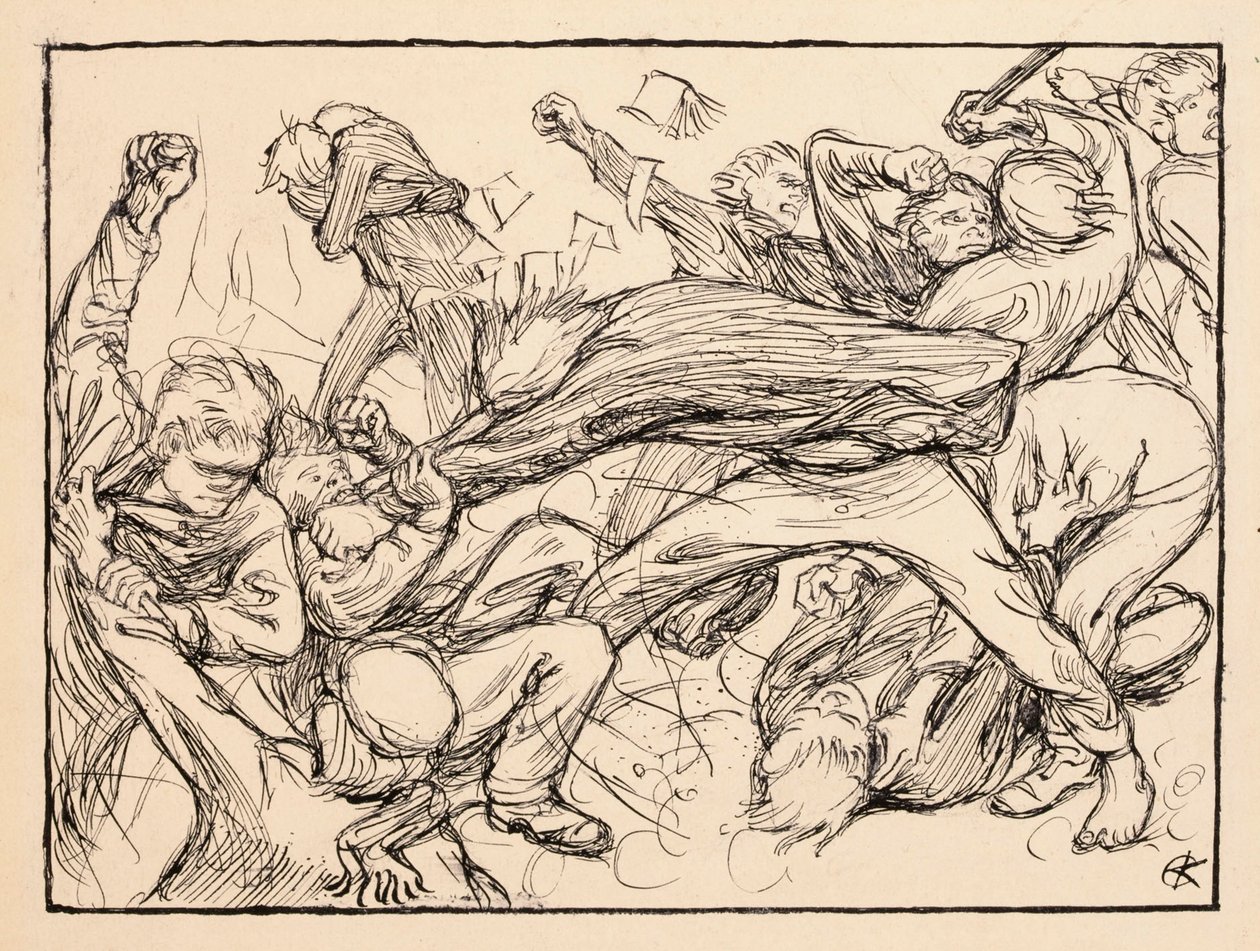 Briga com os Rapazes de Toukola de Akseli Gallen-Kallela