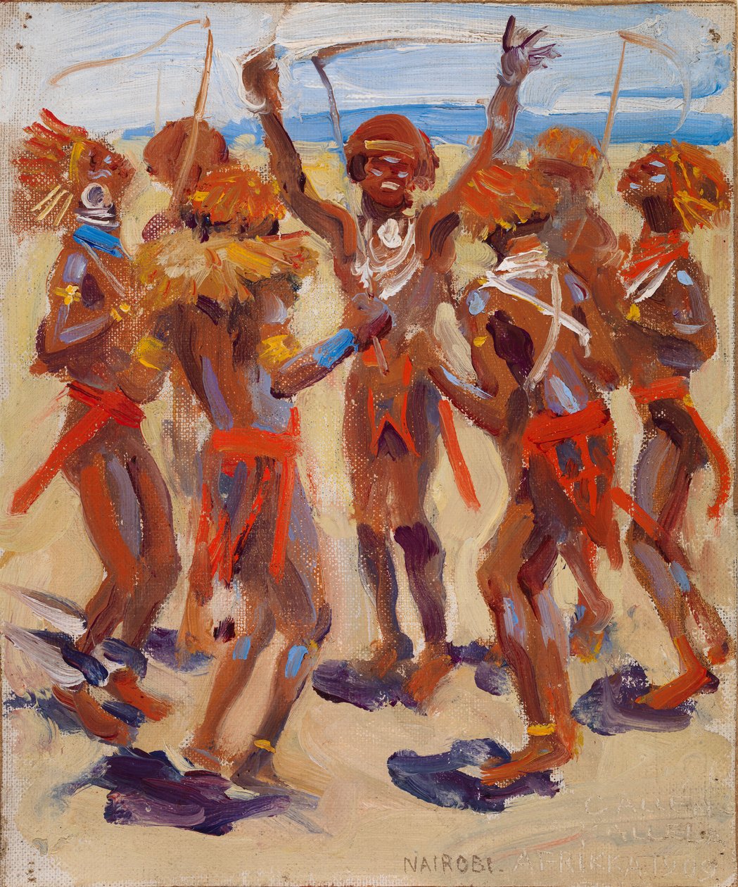 Guerreiros kikuyu a dançar de Akseli Gallen-Kallela