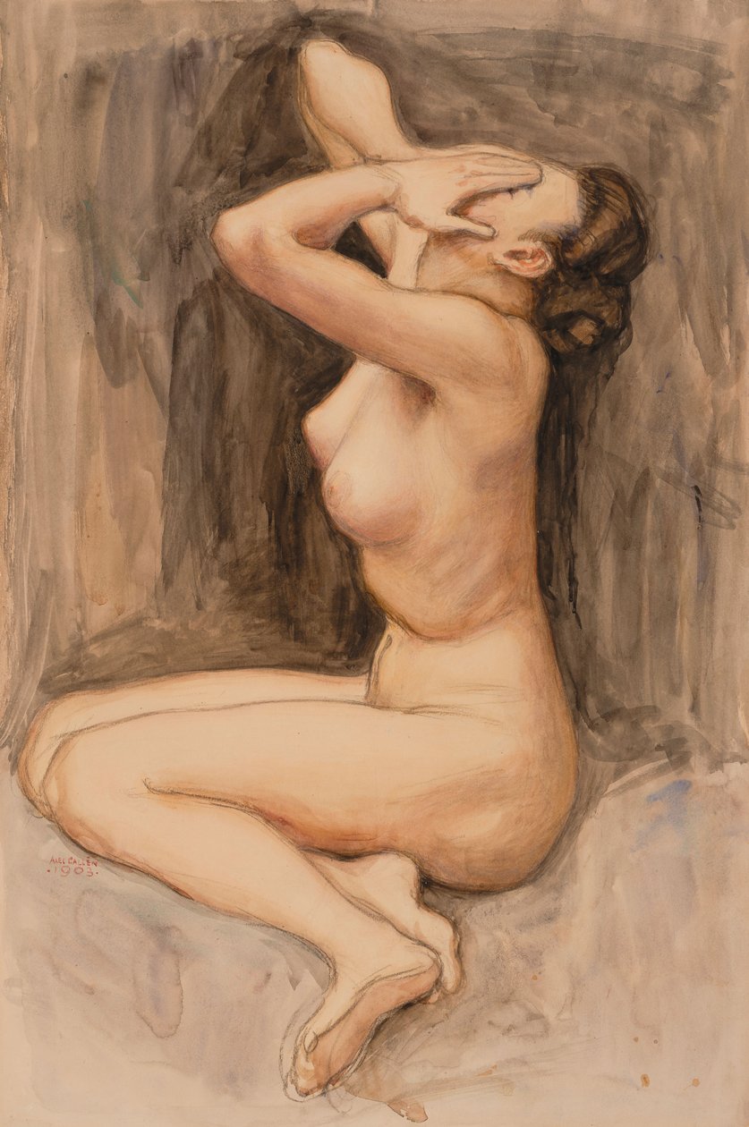 Desespero, esboço para a obra «À beira do rio Tuonela», Mausoléu de Jusélius de Akseli Gallen-Kallela