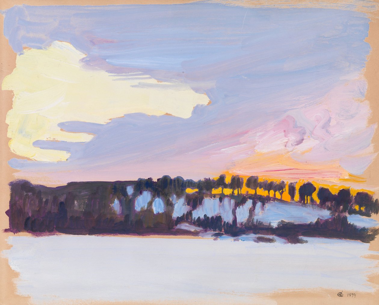 Paisagem ao entardecer de Akseli Gallen-Kallela