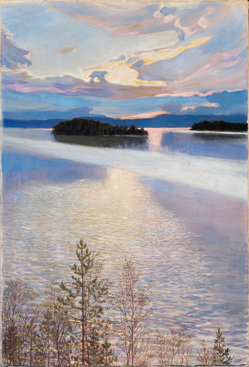 Vista para o lago de Akseli Gallen-Kallela