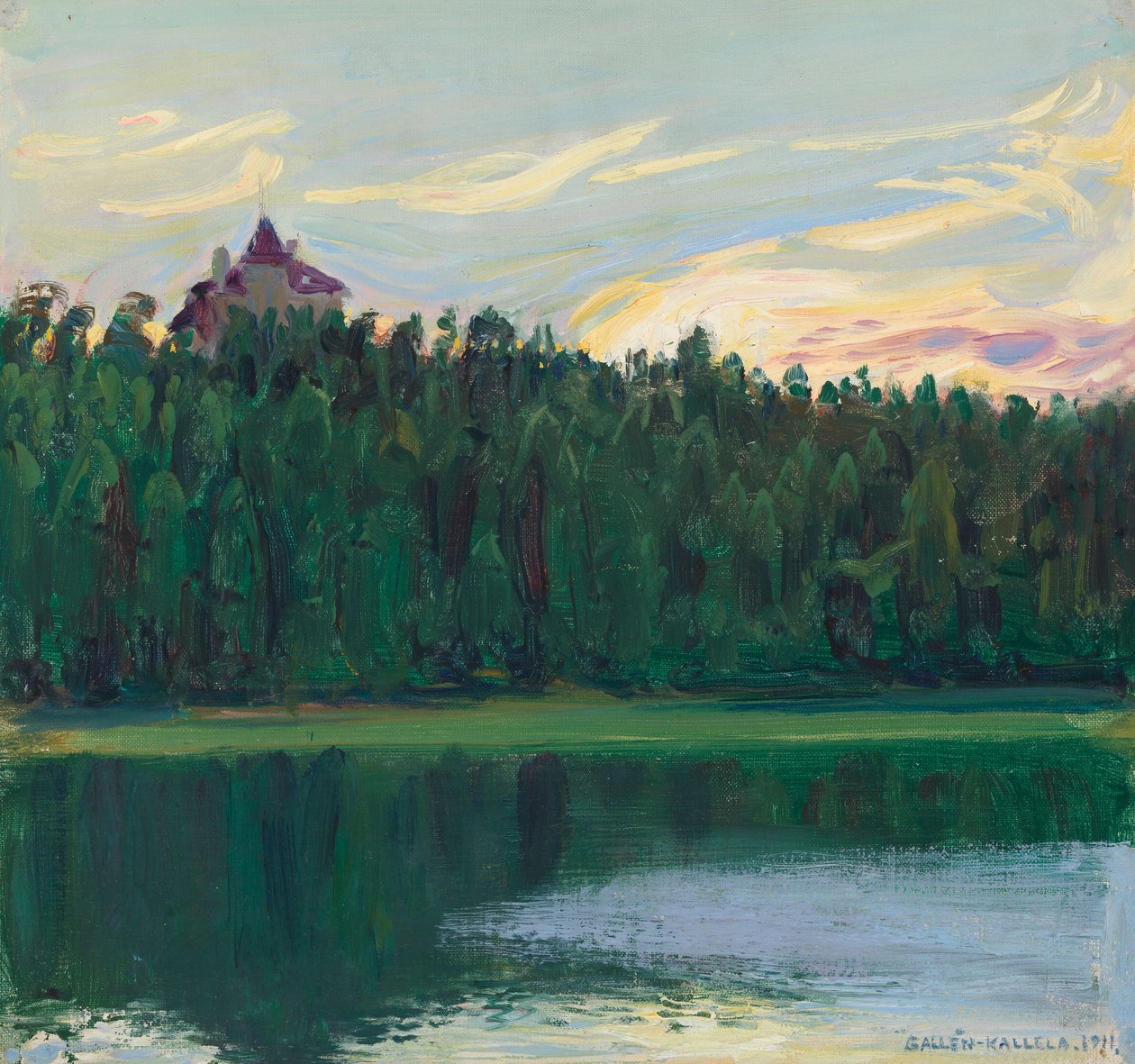 Paisagem junto ao lago de Akseli Gallen-Kallela