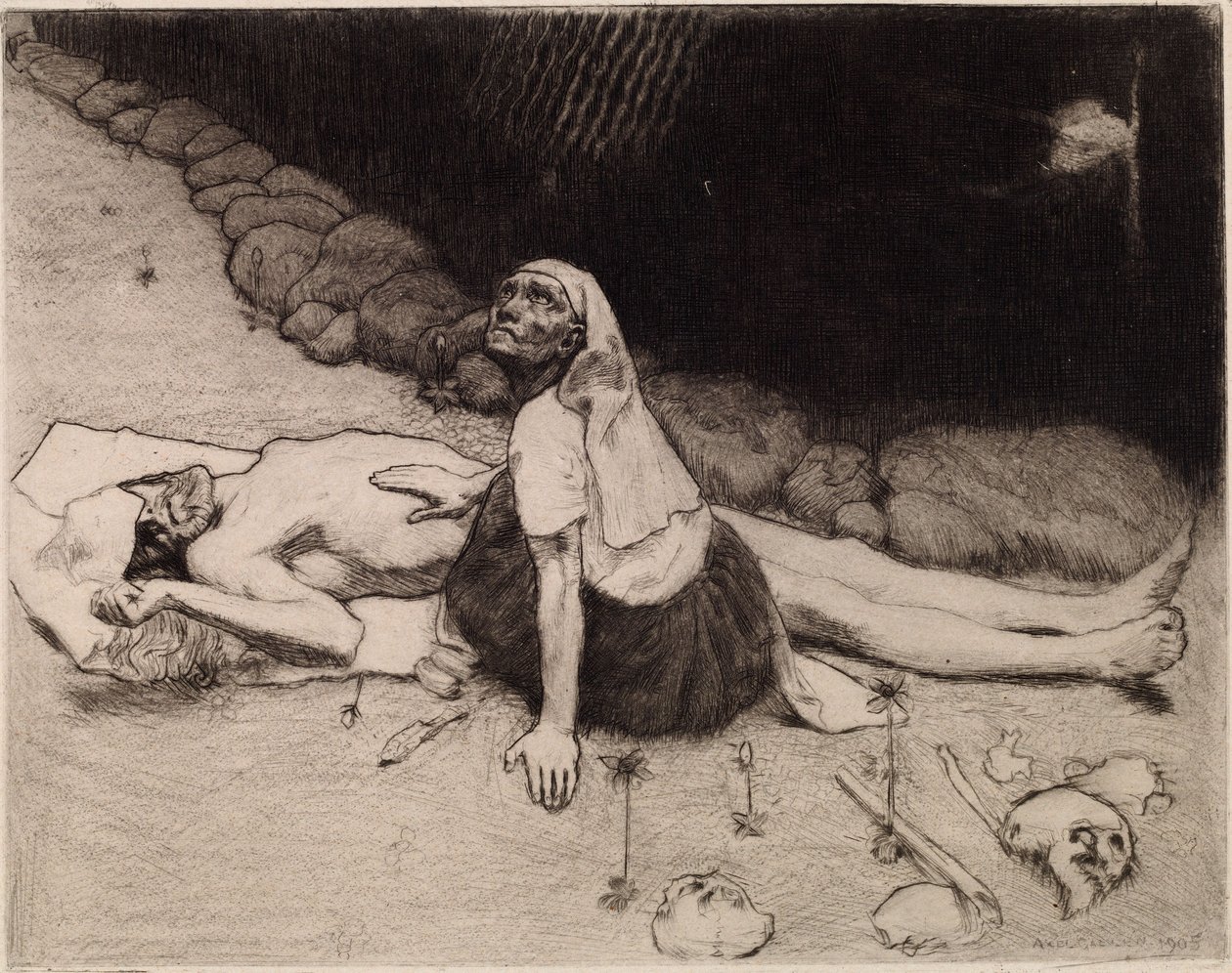 A mãe de Lemminkäinen de Akseli Gallen-Kallela