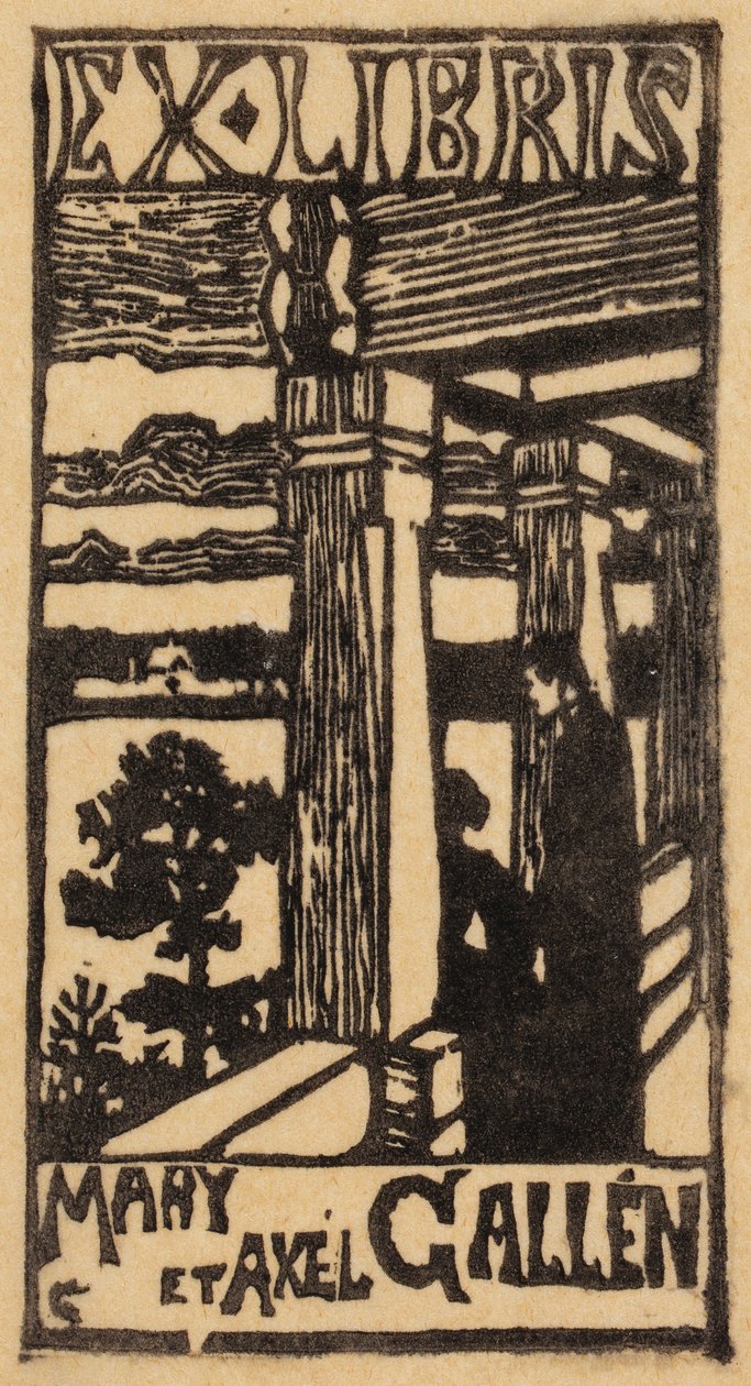 Ex-libris de Mary e Axel Gallén de Akseli Gallen-Kallela