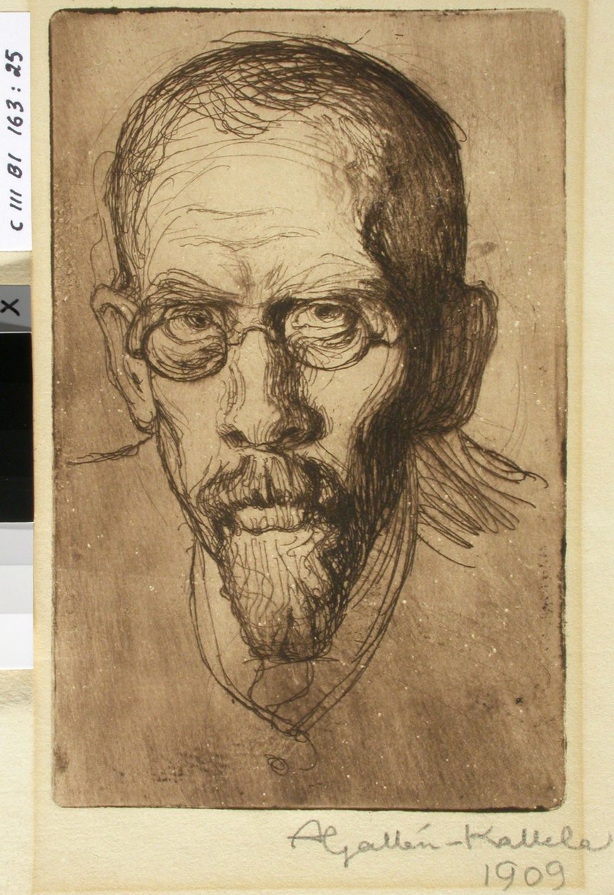 O farmacêutico Filip Gallen, irmão do artista de Akseli Gallen-Kallela