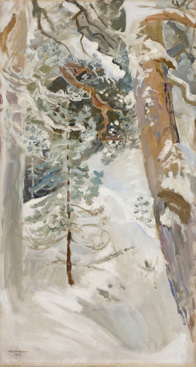 Paisagem nevada de Akseli Gallen-Kallela