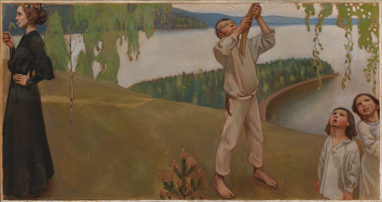 Primavera, esboço para os afrescos do Mausoléu de Jusélius de Akseli Gallen-Kallela