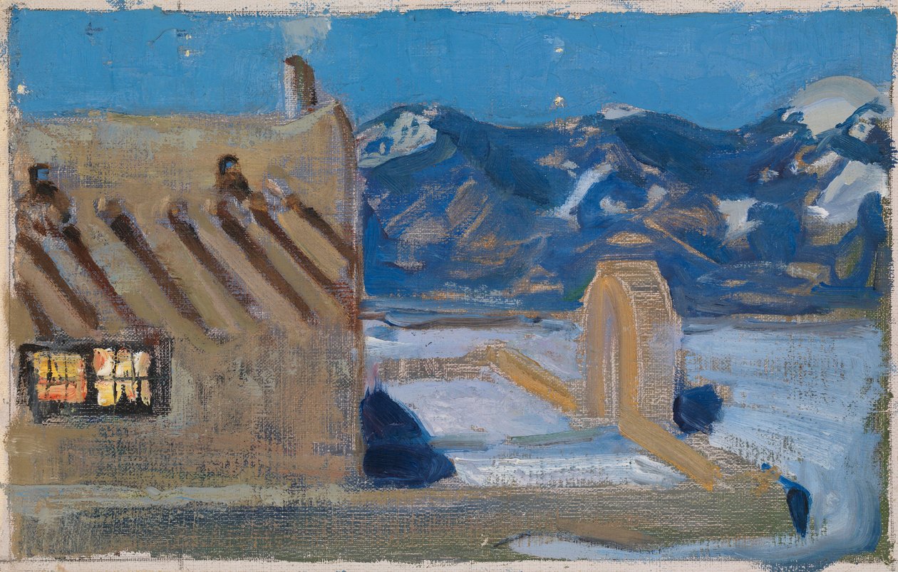 Casa em Taos ao luar de Akseli Gallen-Kallela