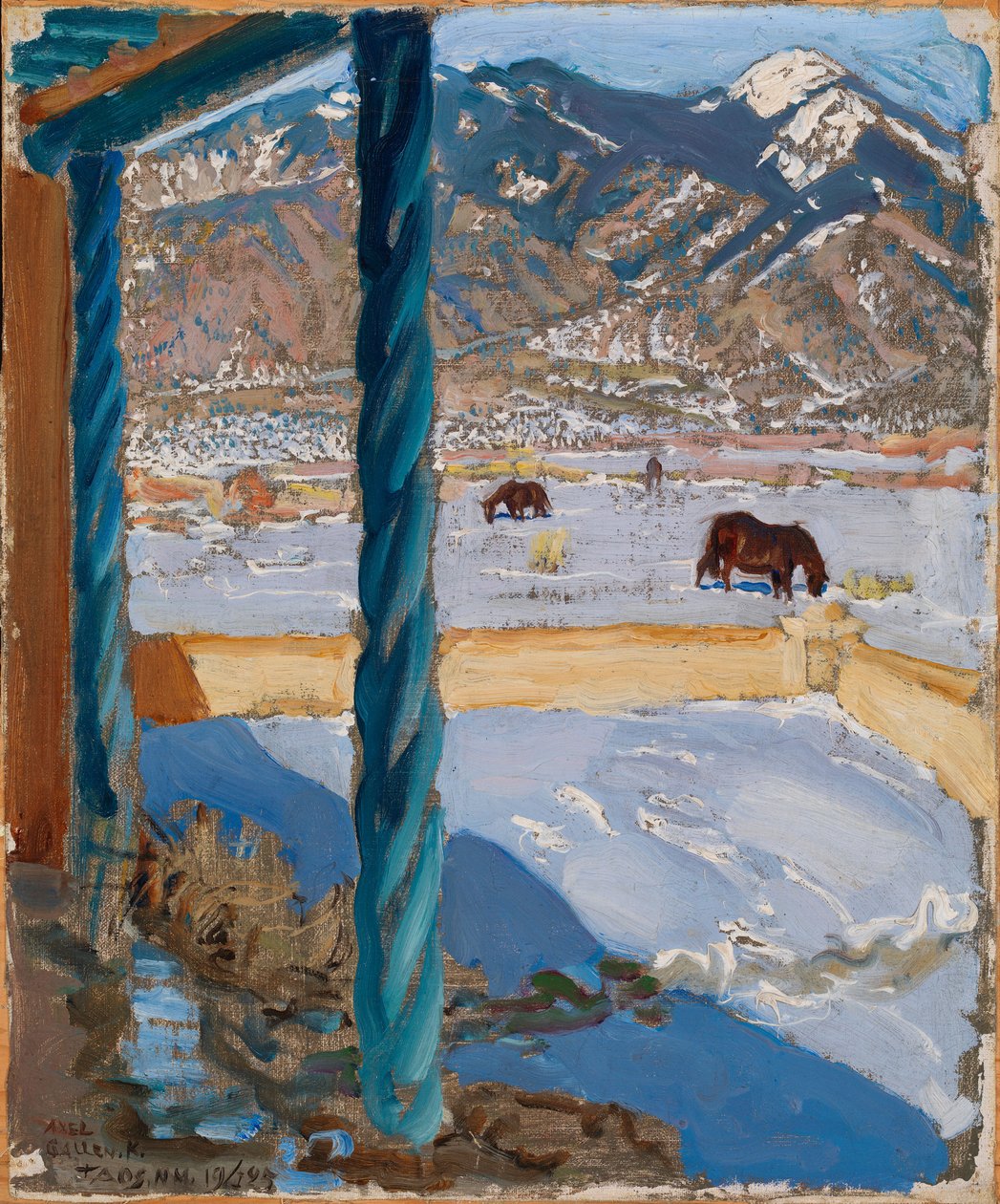 Casa em Taos à luz do sol de Akseli Gallen-Kallela