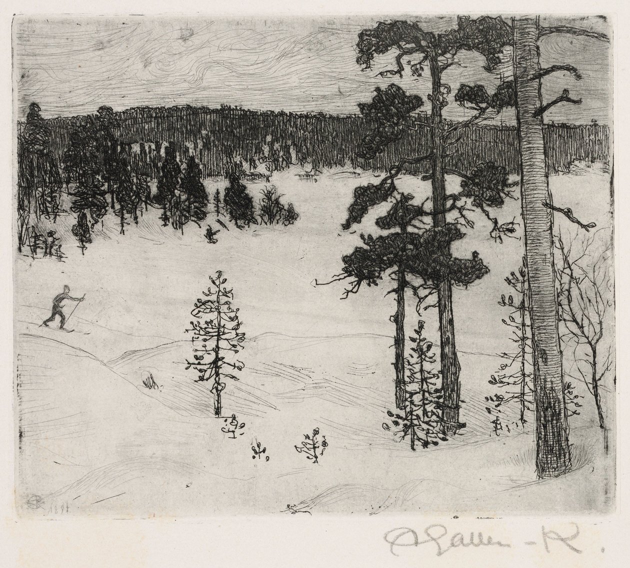O véu escuro do inverno de Akseli Gallen-Kallela