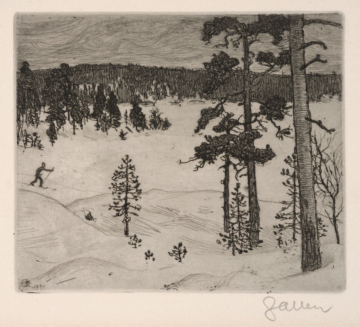 O véu sombrio do inverno de Akseli Gallen-Kallela