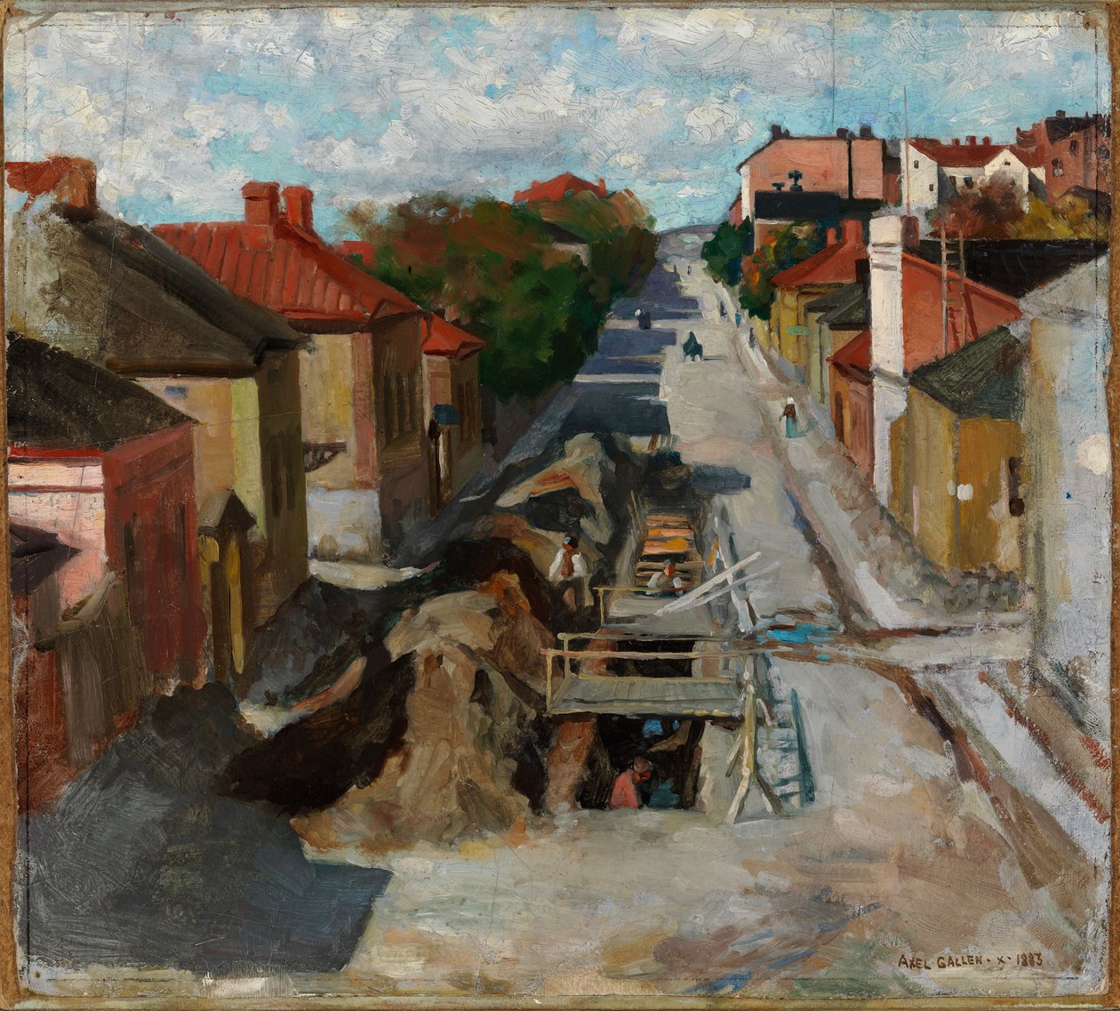 Vista da Fredrikinkatu de Akseli Gallen-Kallela