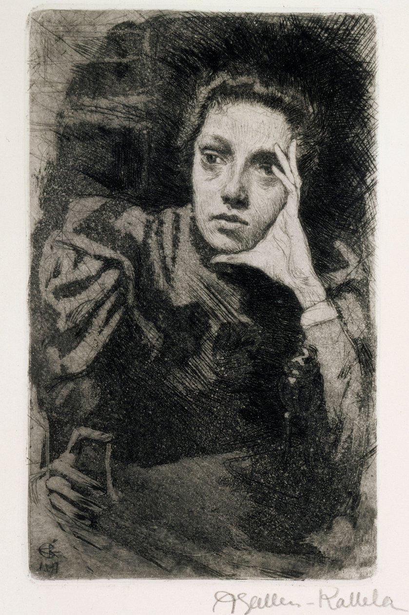 Viola Gallén, irmã do artista de Akseli Gallen-Kallela