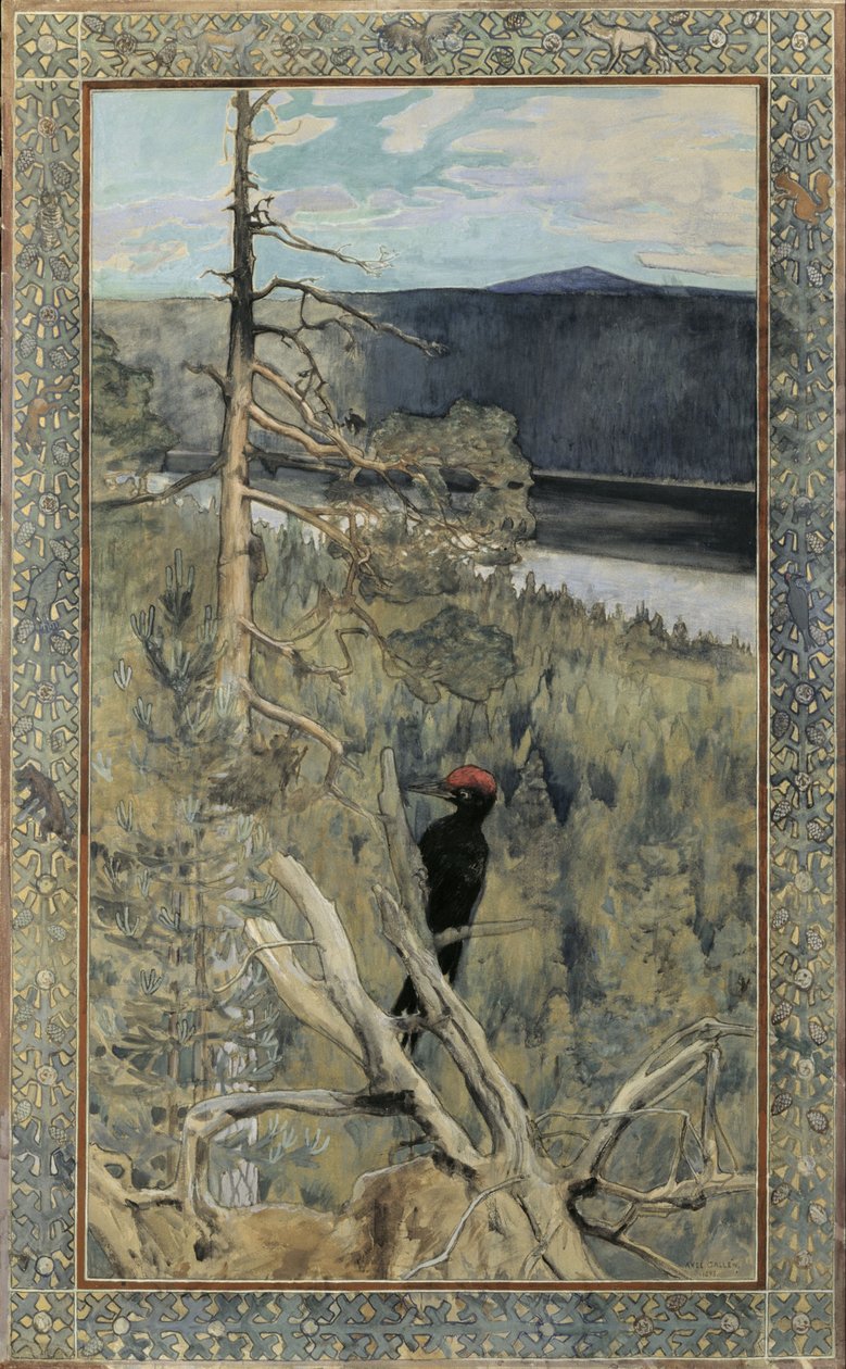 Grande pica-pau preto de Akseli Gallen Kallela