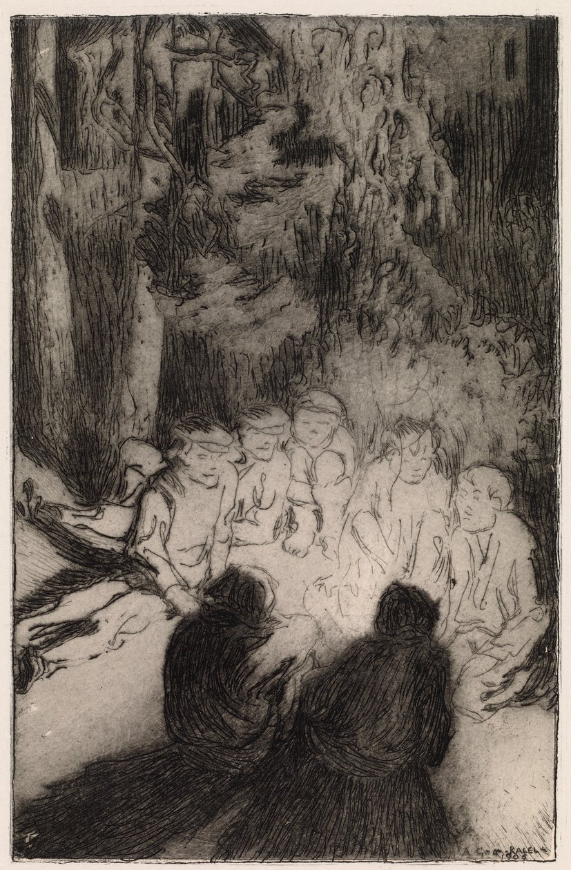 Uma história de fogueira (Os Sete Irmãos) de Akseli Gallen Kallela