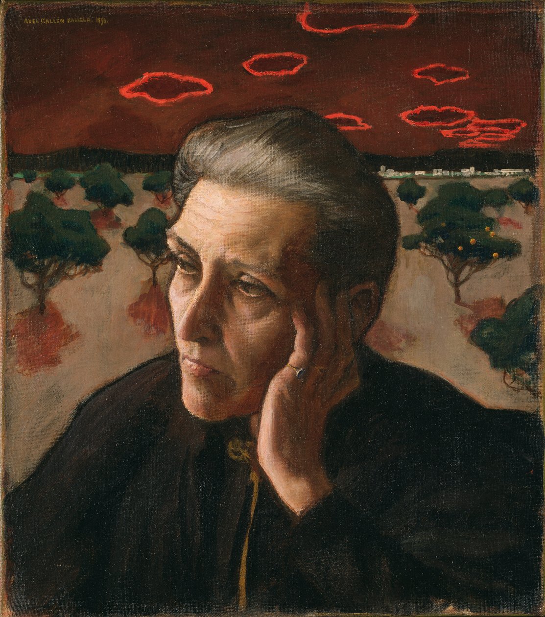 Retrato da Mãe dos Artistas, 1896. de Akseli Gallen Kallela