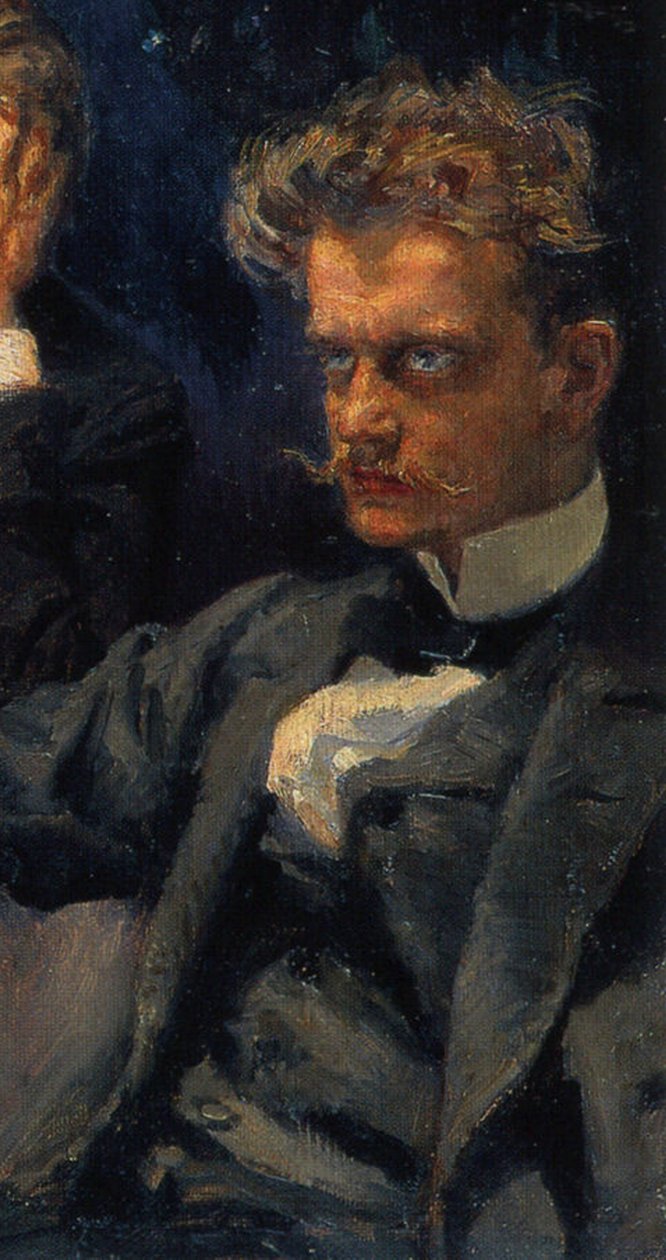 O Simpósio, Detalhe: Jean Sibelius, 1894 de Akseli Gallen Kallela