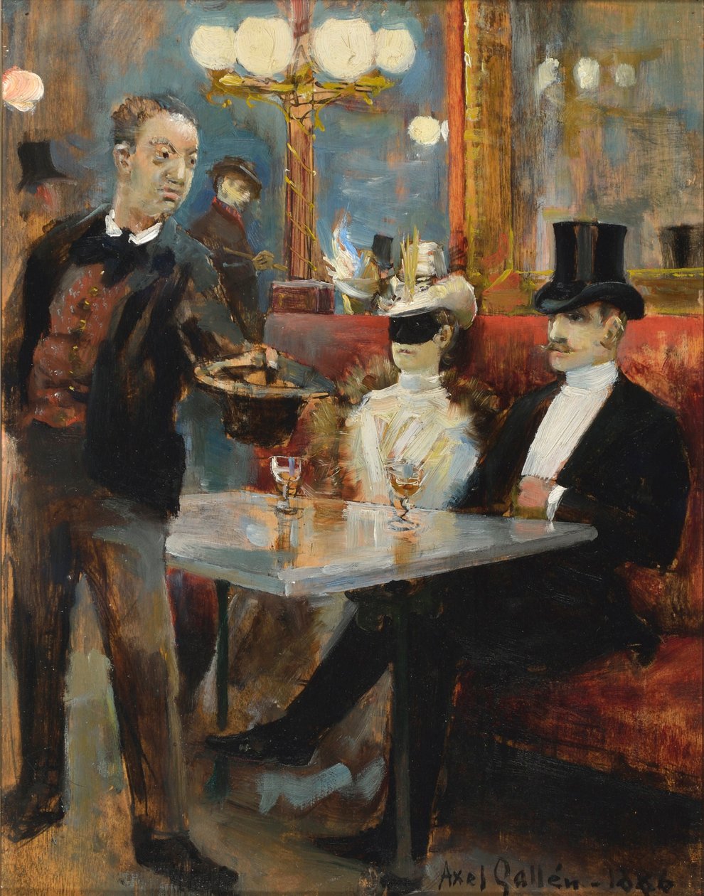 Num Café em Paris de Akseli Valdemar Gallen-Kallela