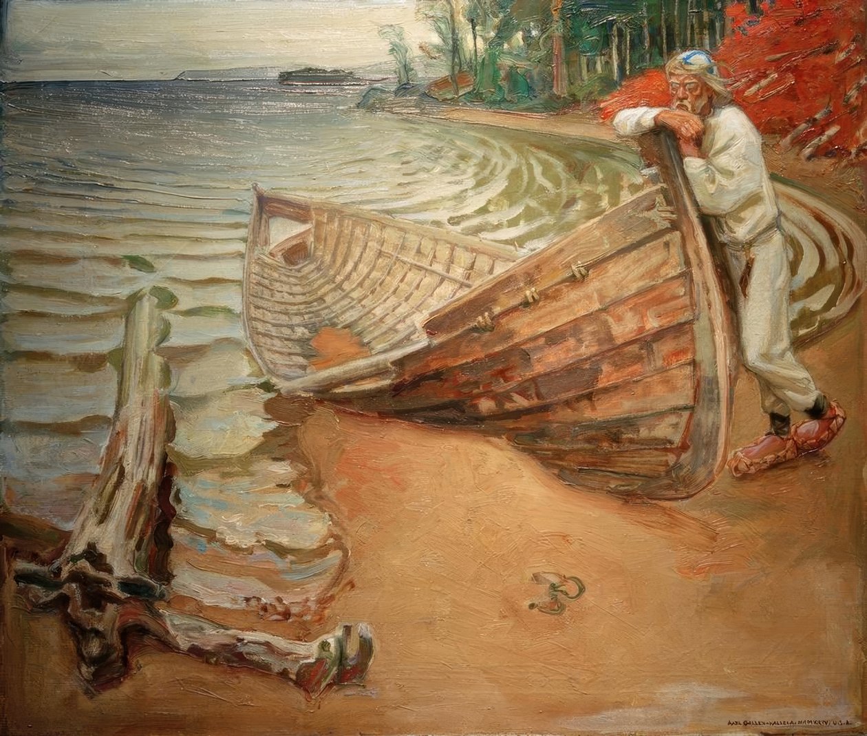 A.Gallen-Kallela, o barco das lamentações de Akseli Valdemar Gallen Kallela