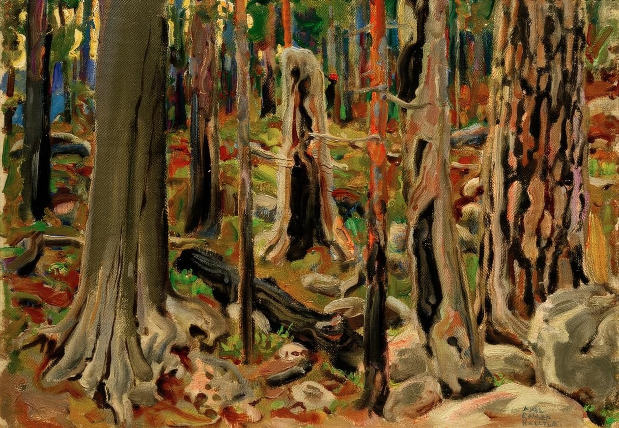 A floresta queimada de Akseli Valdemar Gallen Kallela