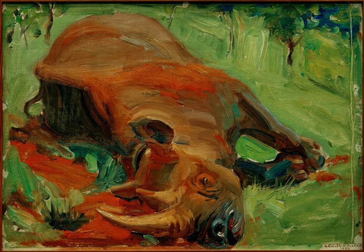Rinoceronte caçado de Akseli Valdemar Gallen Kallela