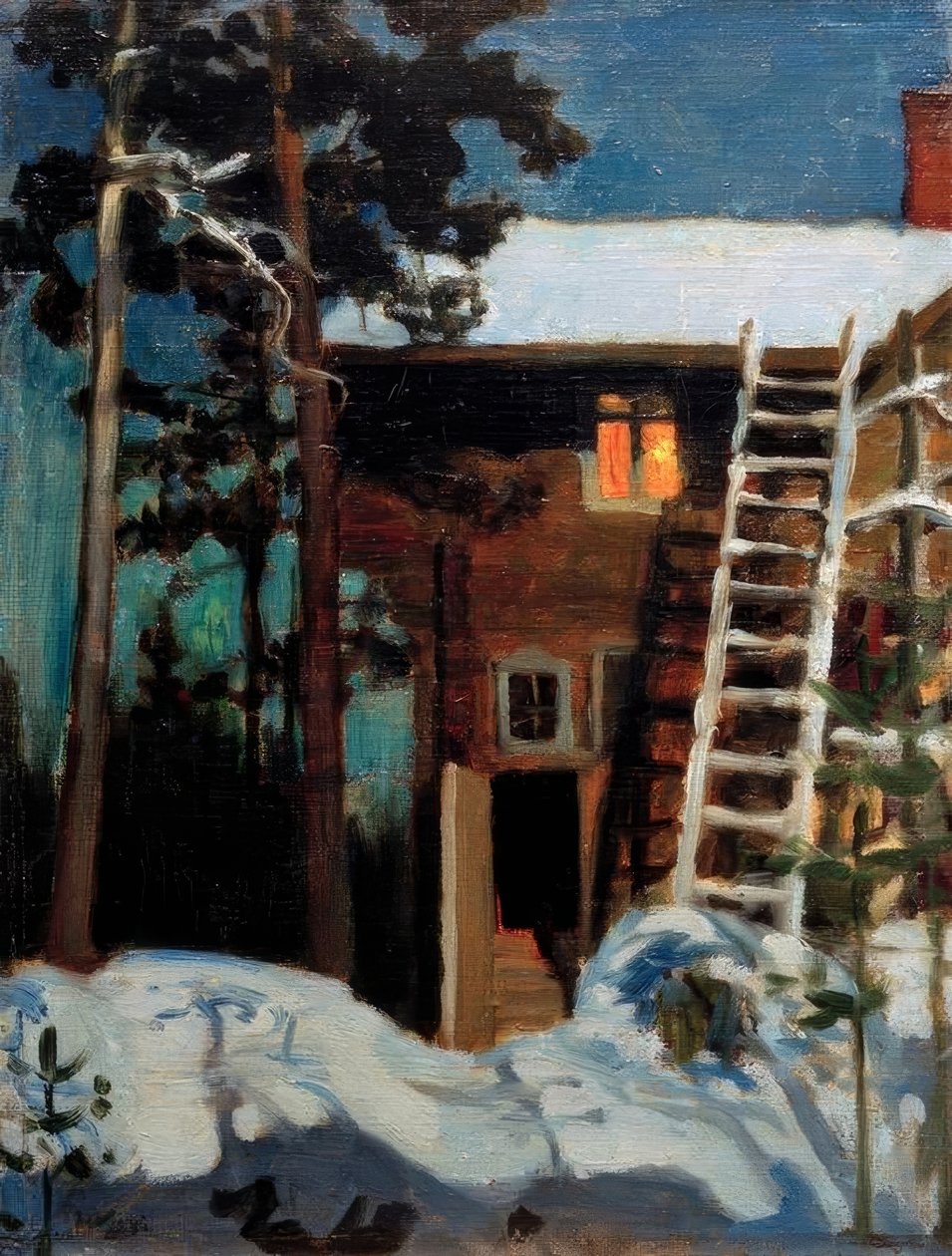 Kalela im Winter de Akseli Valdemar Gallen Kallela