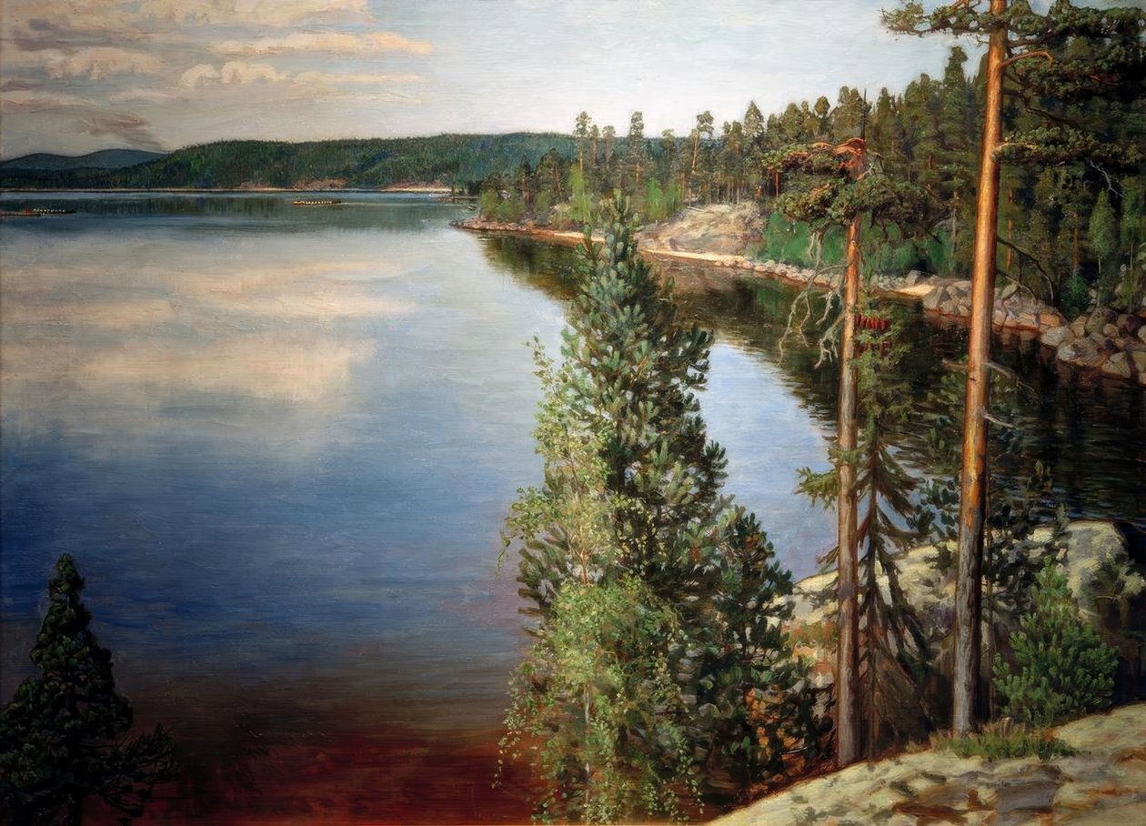 Paisagem em Ruovesi de Akseli Valdemar Gallen Kallela