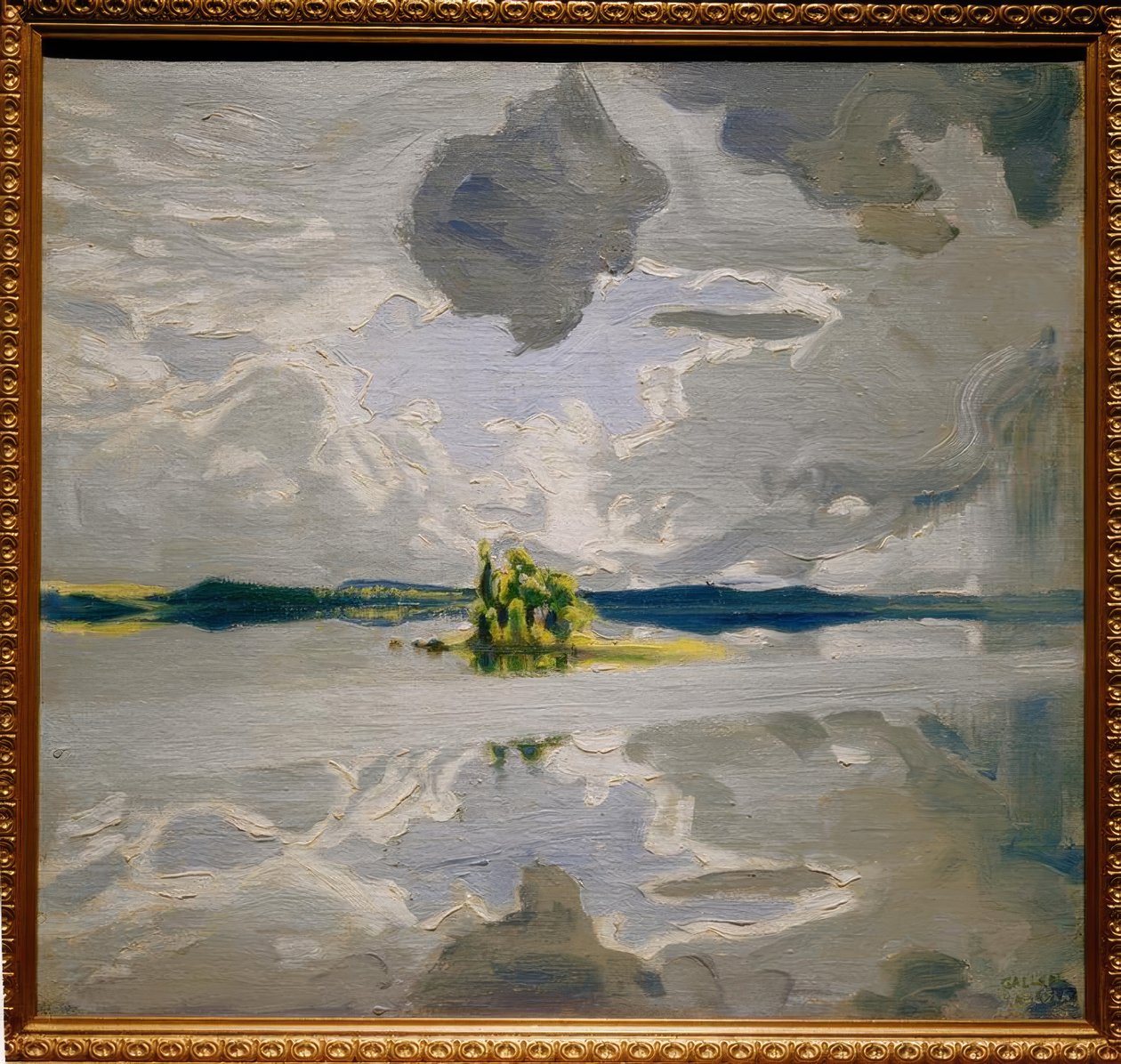 Nuvens sobre um lago de Akseli Valdemar Gallen Kallela