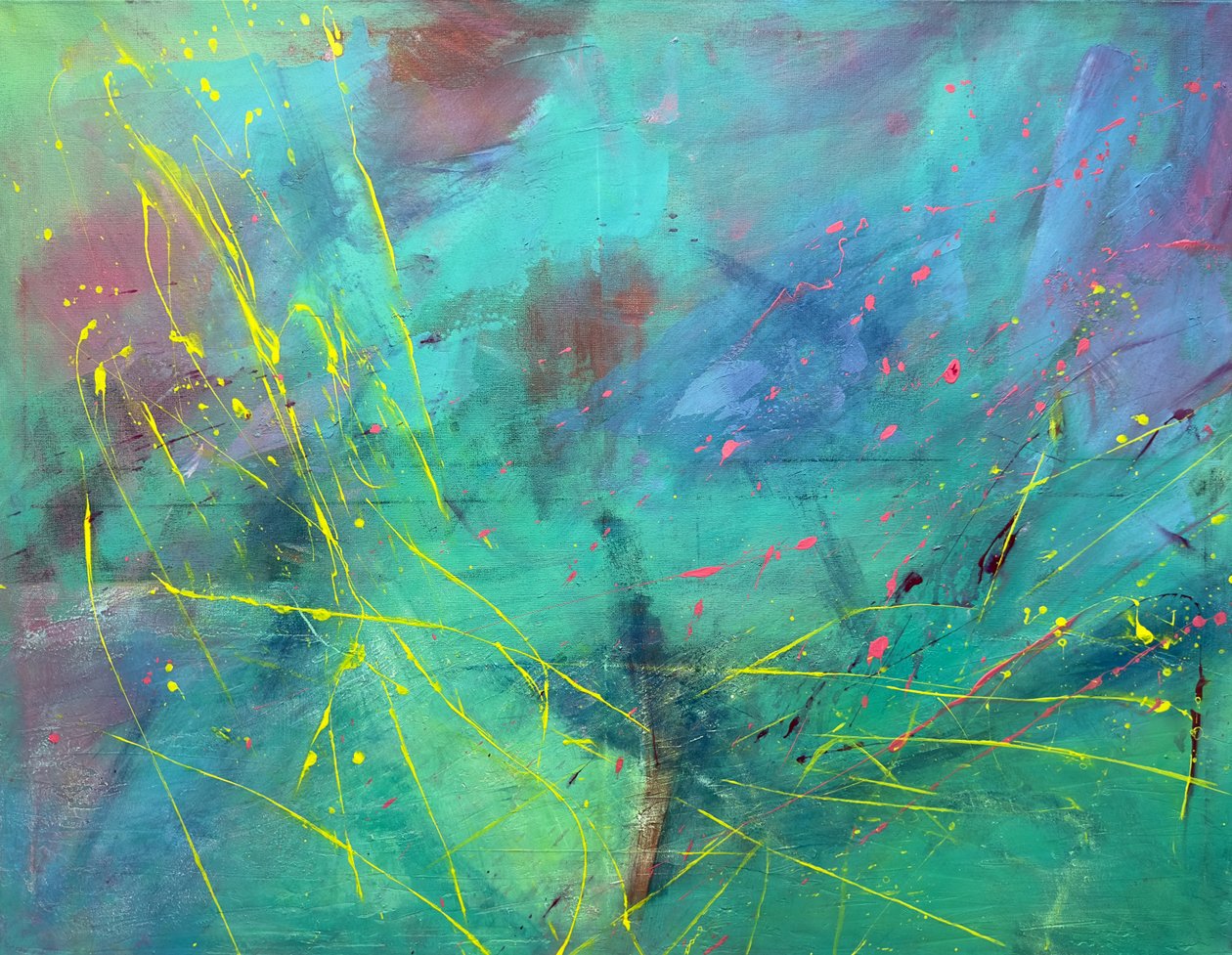 Cosmos, 2024 (acrílico sobre tela) de Akturk Yasemin