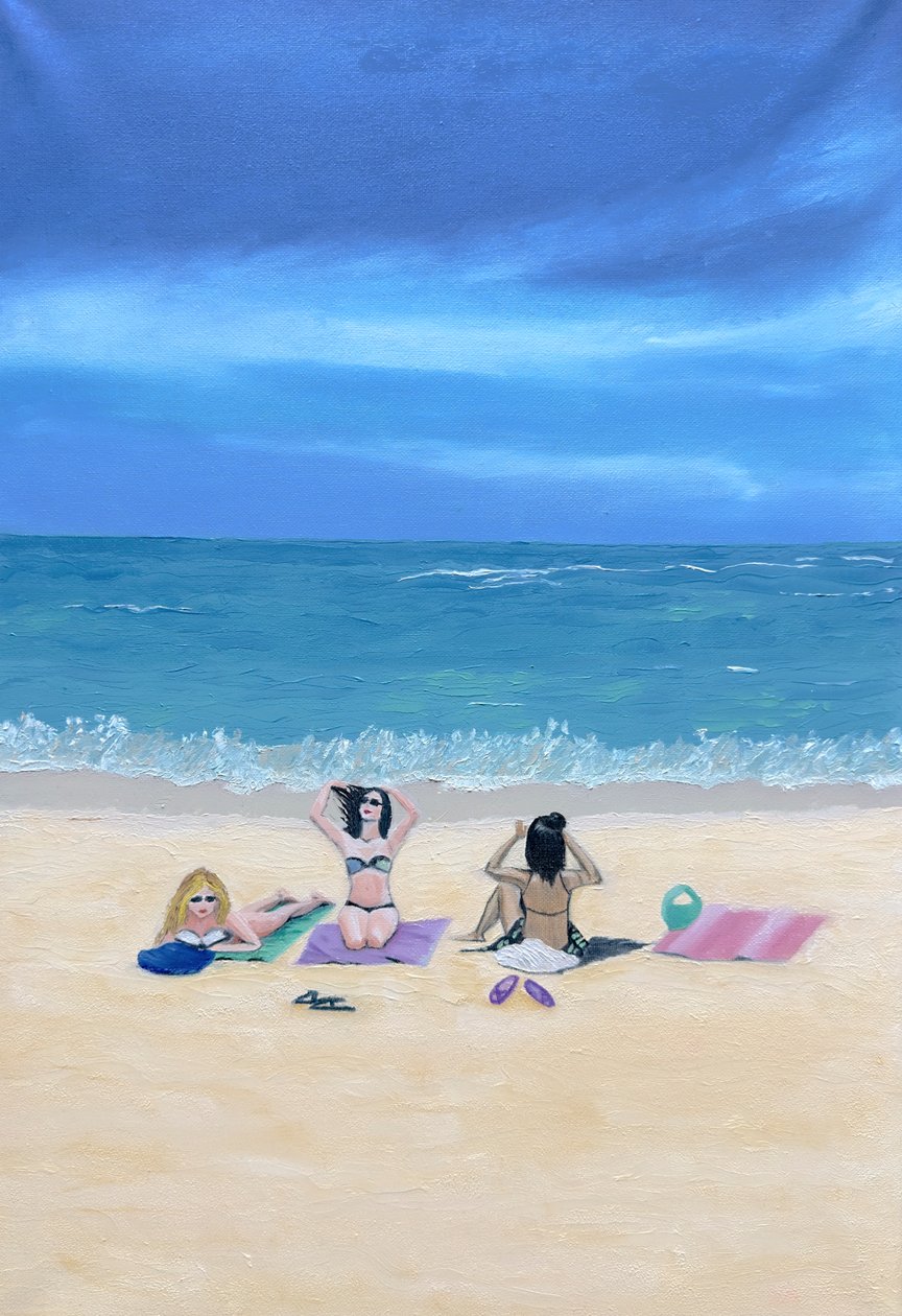 Amigos, 2021 (óleo sobre tela) de Akturk Yasemin