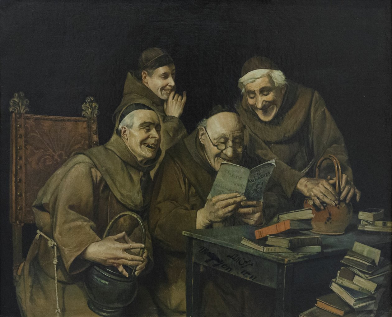 Os sacerdotes, Ali Akbar Mozayen ol dowleh (óleo sobre tela) de Al Dowleh Mozayen