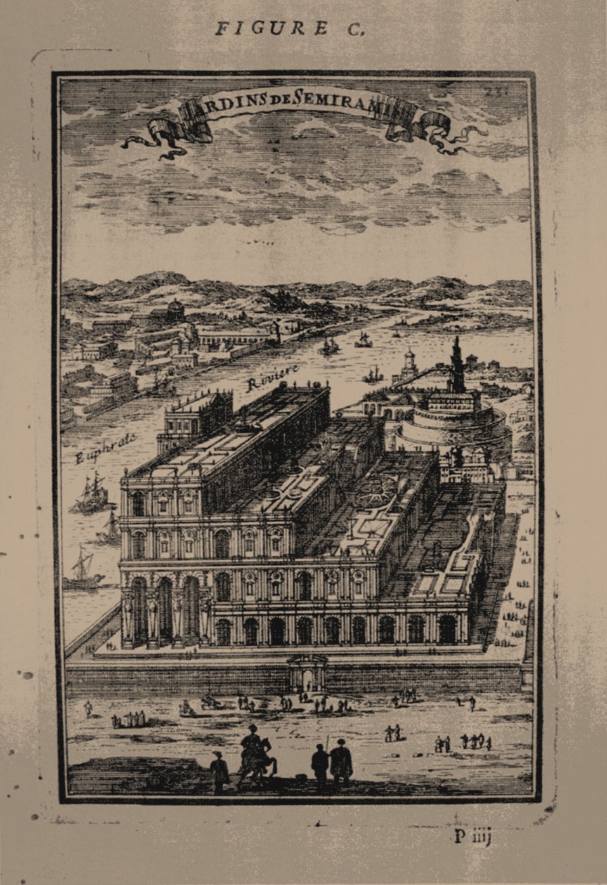 Jardins Suspensos de Semiramis, 1683 de Alain Manesson Mallet