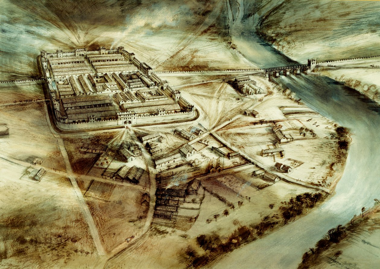 Forte Romano de Chester, Muralha de Adriano, Northumberland, século XX de Alan Ernest Sorrell