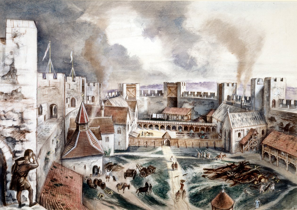 Castelo de Framlingham, século 13, década de 1960 de Alan Ernest Sorrell