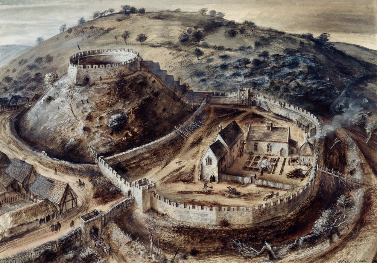Castelo de Totnes, século XIV, década de 1960 de Alan Ernest Sorrell