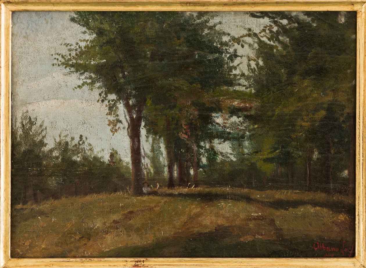 O Campo Plantado (óleo a bordo) de Albano Lugli Carpi