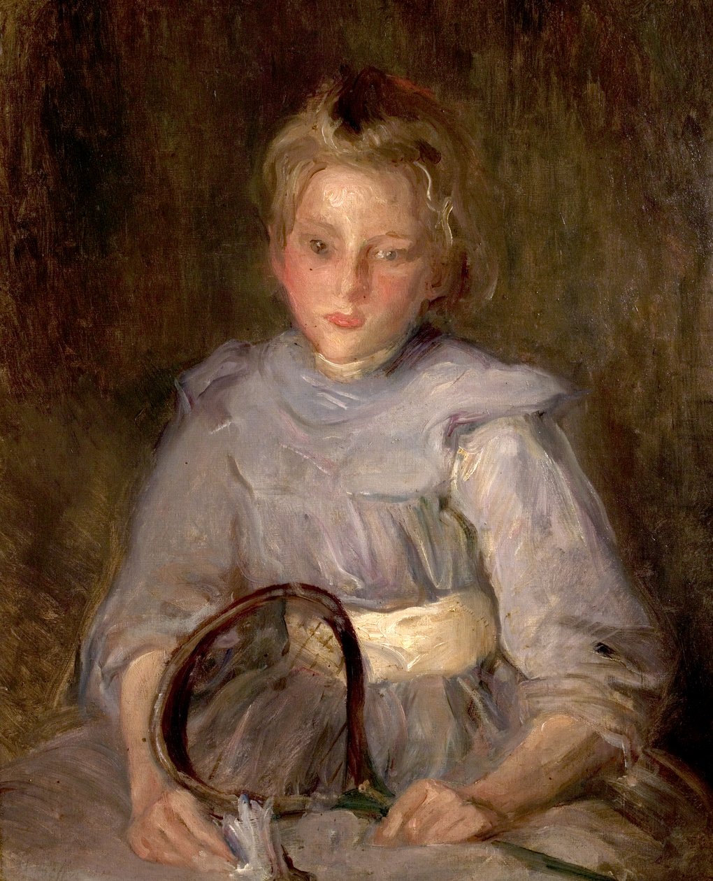 Uma menina com uma raquete de Albert de Belleroche