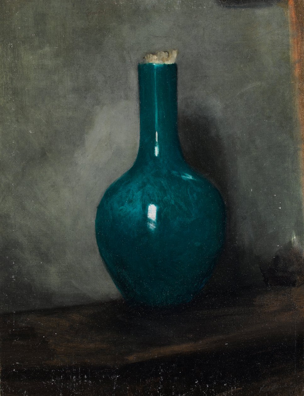 Vaso azul no fundo cinzento, c.1885 de Albert de Belleroche