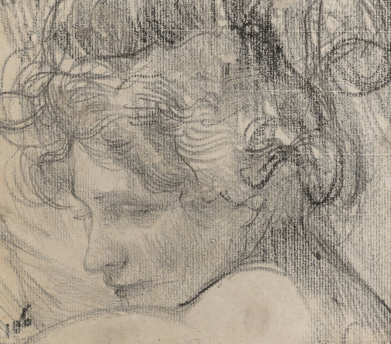 Cabeça de uma mulher, c.1890 (crayon on paper) de Albert de Belleroche