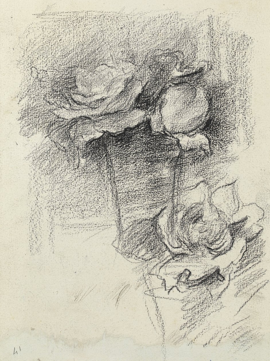 Ainda vida de rosas em um vaso, c.1890 de Albert de Belleroche