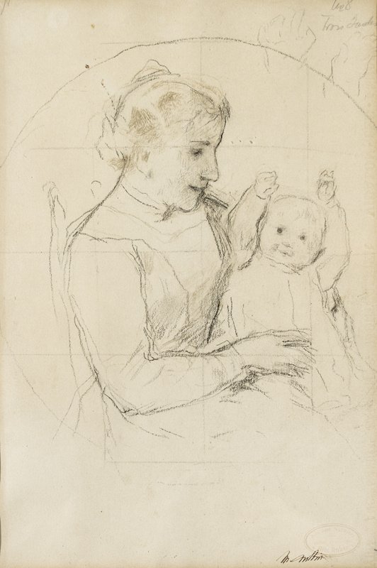 Mãe com criança de Albert Anker