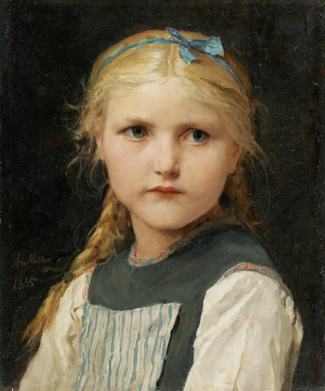 Retrato de uma menina de Albert Anker