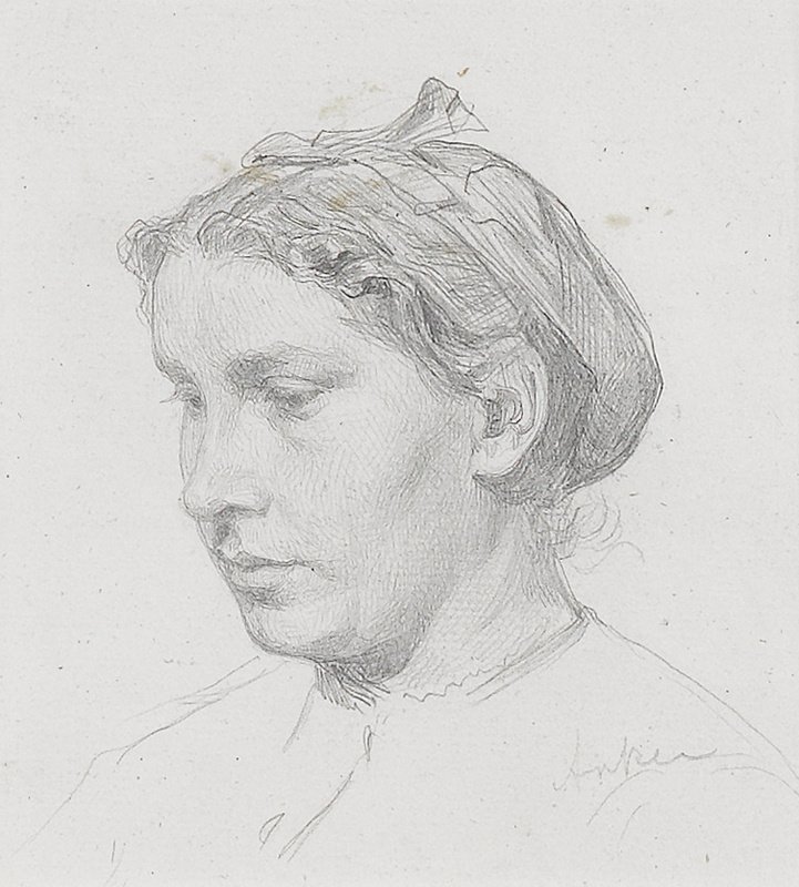 Retrato de uma mulher de Albert Anker