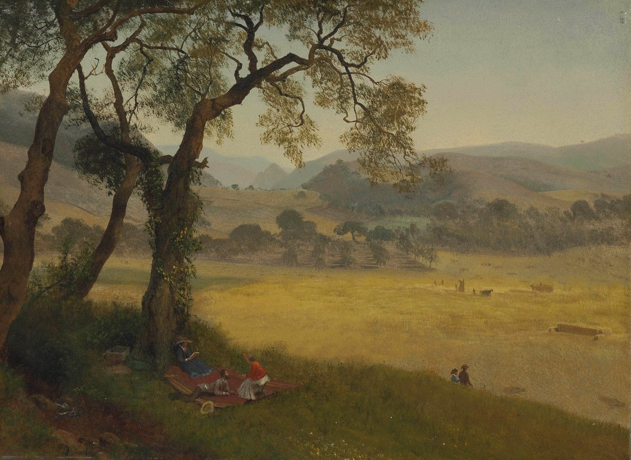 Um dia de verão dourado perto de Oakland de Albert Bierstadt