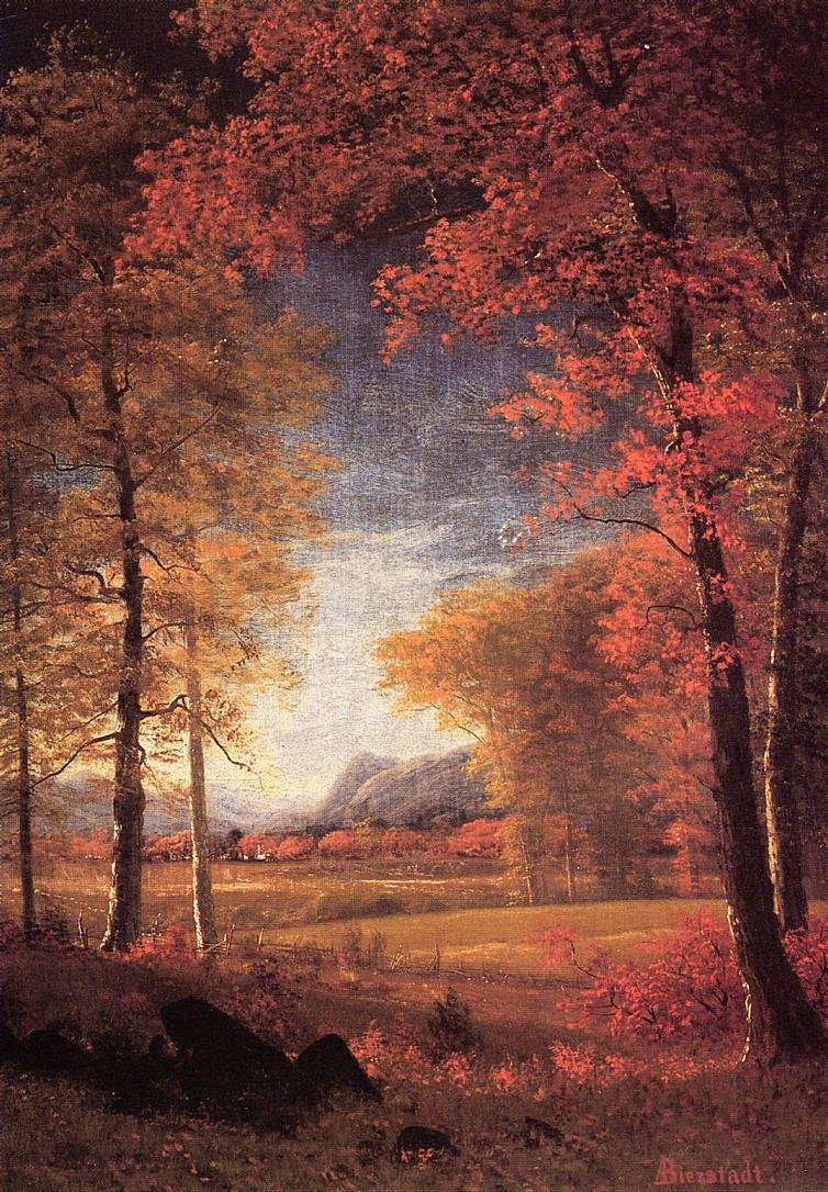 Outono, em, américa, Oneida, município, nova iorque de Albert Bierstadt