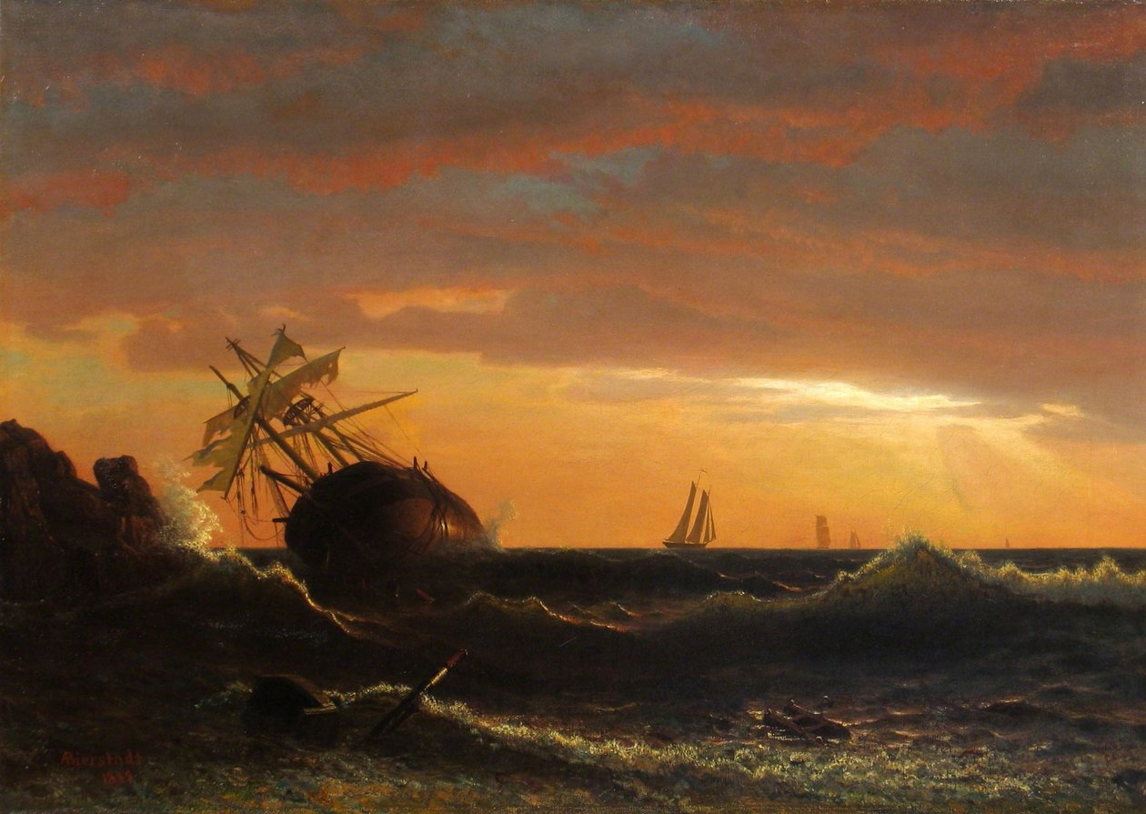 Navio Encalhado de Albert Bierstadt